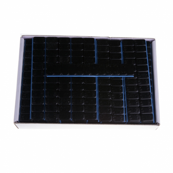 Ciężarek klejony 5x12g (FE) 60g czarny płaski (100 szt)